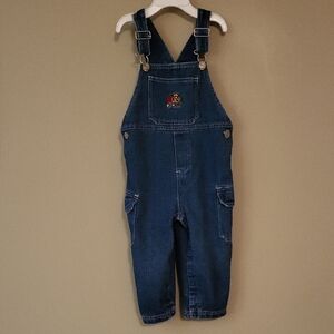 Vintage embrodiered denim overalls